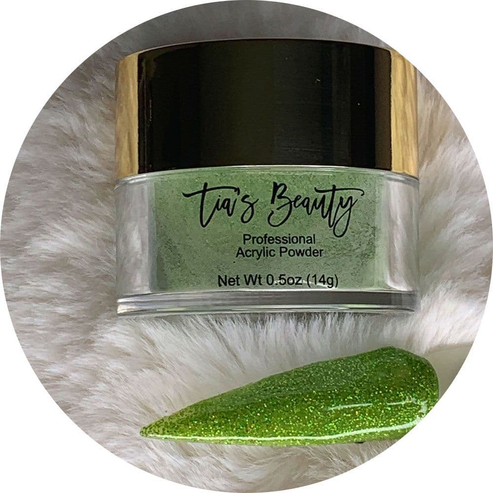 Olive Shimmer - Glitter Acrylic – product image at Galaxy Nails