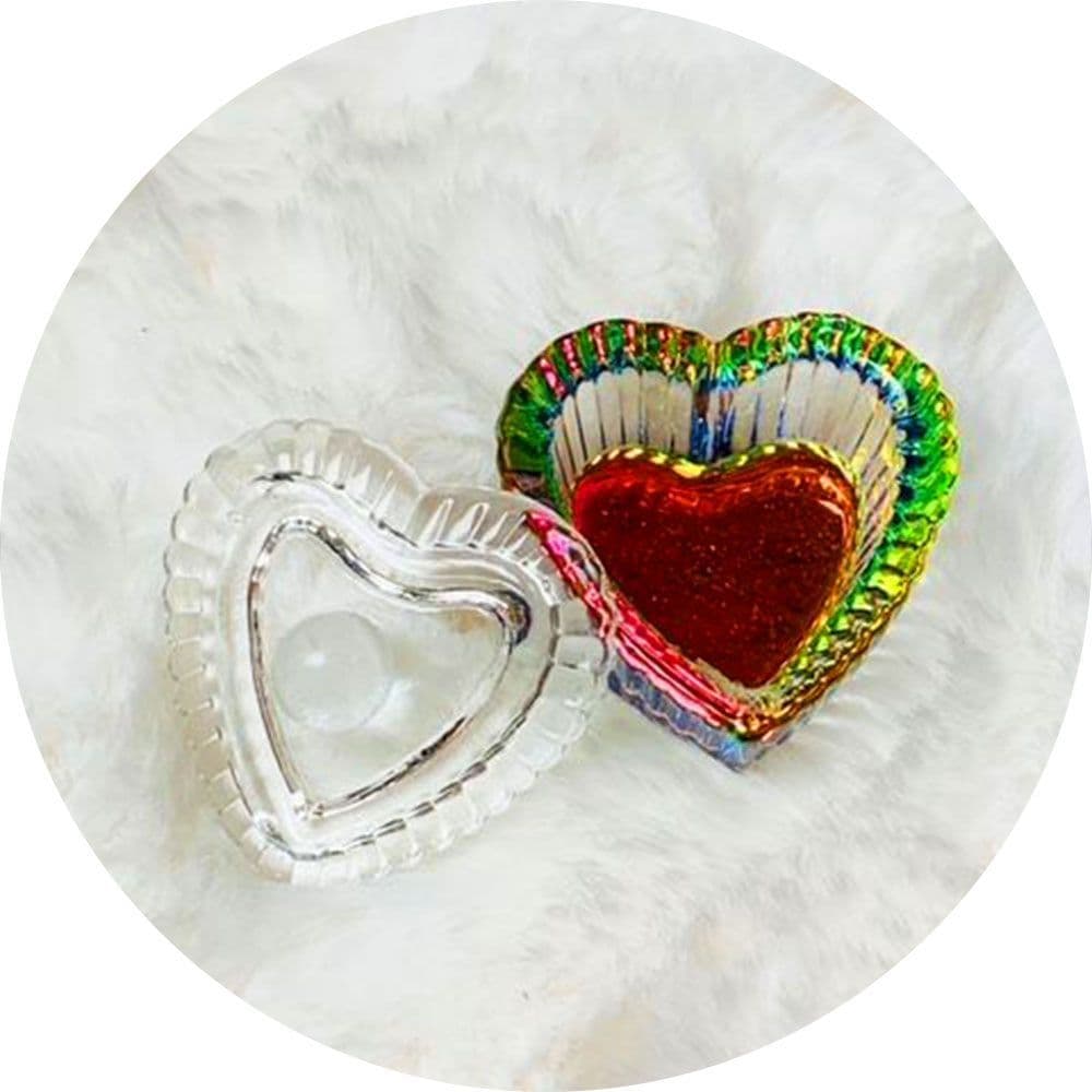 Rainbow Heart Dappen Dish – product image at Galaxy Nails