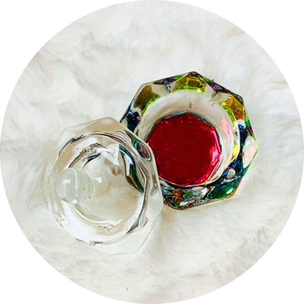 Rainbow Heptagon Dappen Dish – product image at Galaxy Nails