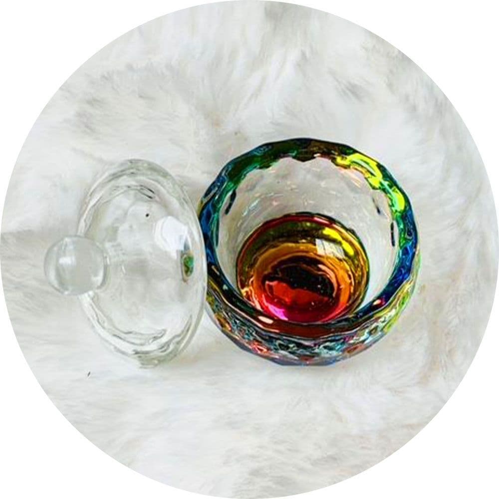 Rainbow Round Dappen Dish – product image at Galaxy Nails