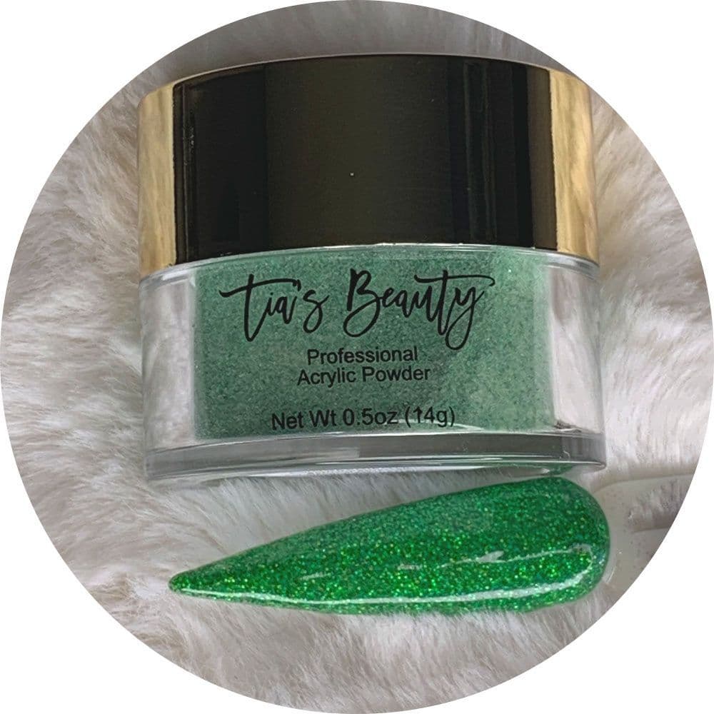 Sparkling Emerald - Glitter Acrylic – product image at Galaxy Nails