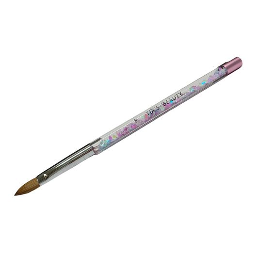 Tia's Beauty Glitter Handle Acrylic Brush - Size 10 – product image at Galaxy Nails