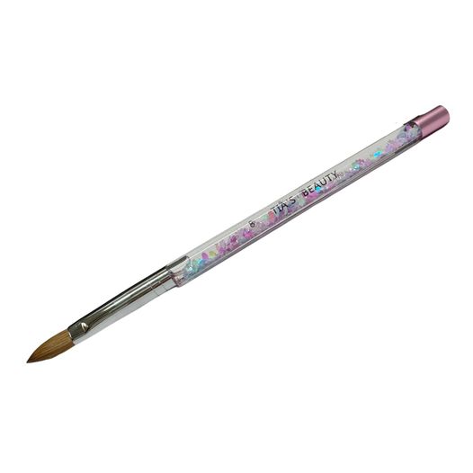 Tia's Beauty Glitter Handle Acrylic Brush - Size 8