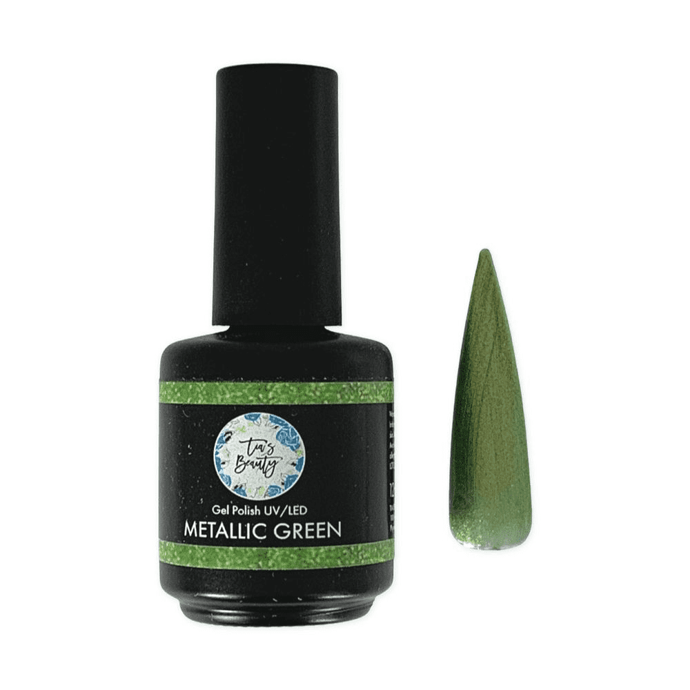 UV/LED Gel Polish - Metallic Green – product image at Galaxy Nails